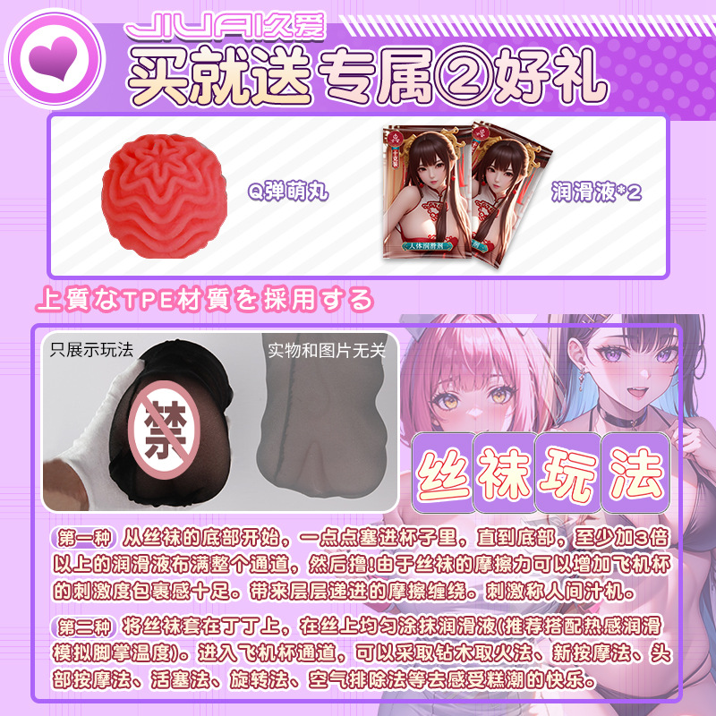 Jiuai Realistic Vagina Buttocks Masturbator Insertable TPE Half-Body Model Non-Inflatable - Image 4