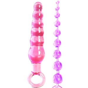 Nine Star Linglong Pagoda Anal Beads, TPE Adult Anal Toy, Graduated Bead Design
