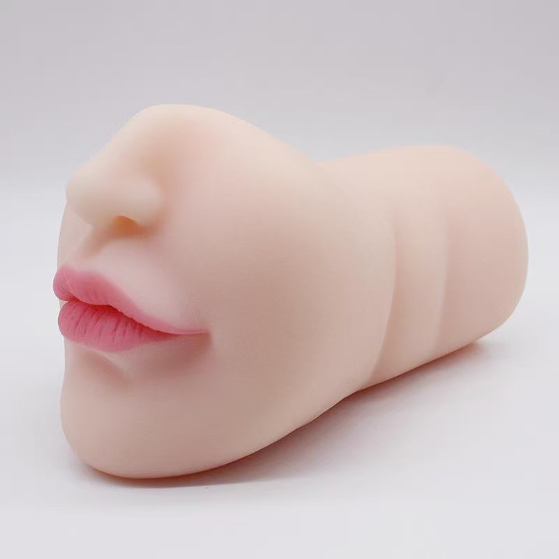 Thomas Single-Channel Manual Masturbator with Realistic Oral Design, TPE Skin-Tone Sleeve - Image 3