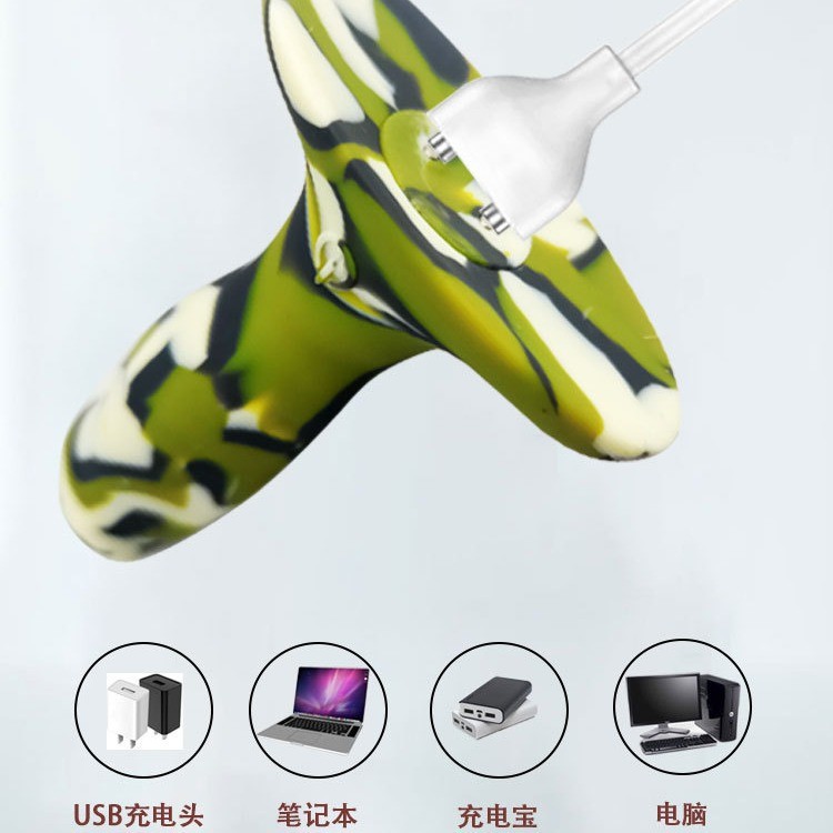Vibrating Anal Plug with G-Spot Stimulation, Silicone, Light Green Large - Image 2