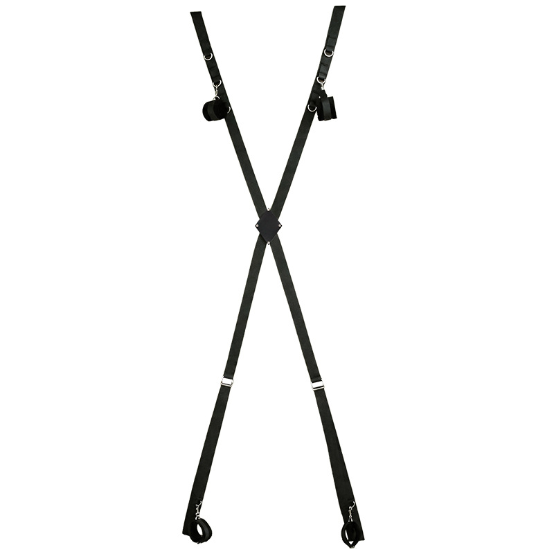 Jiuai Door Swing SM Restraint Set, Metal and Nylon Couples Bondage Kit, Black - Image 5