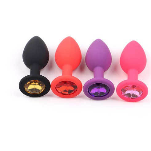 Silicone Anal Plug Set with Drill Detail, 3-Piece Purple Trainer Kit - Image 5