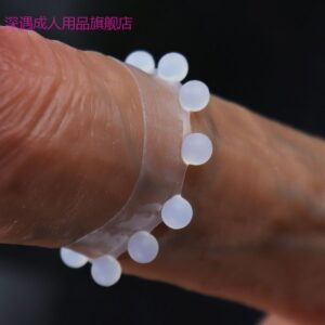 Beaded Ball Lock Cock Ring, Manual TPE Wearable Ring for Men