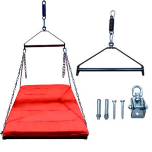 SM Couples Swing Chair with Metal Tripod and Leather Seat for Adult Bondage Play