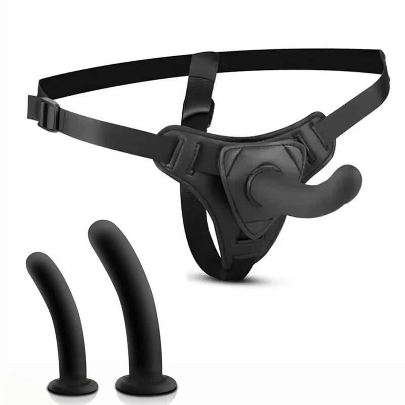 Wearable Silicone Anal Plug Dildo with Suction Base, Black - Image 3