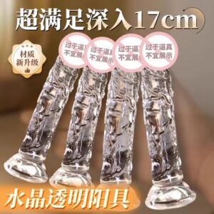 Transparent Crystal Dildo in TPE, Large Size, Adult Use