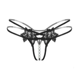 Women's Seamless Thong with Pearl Massage Detail, Pink, One Size