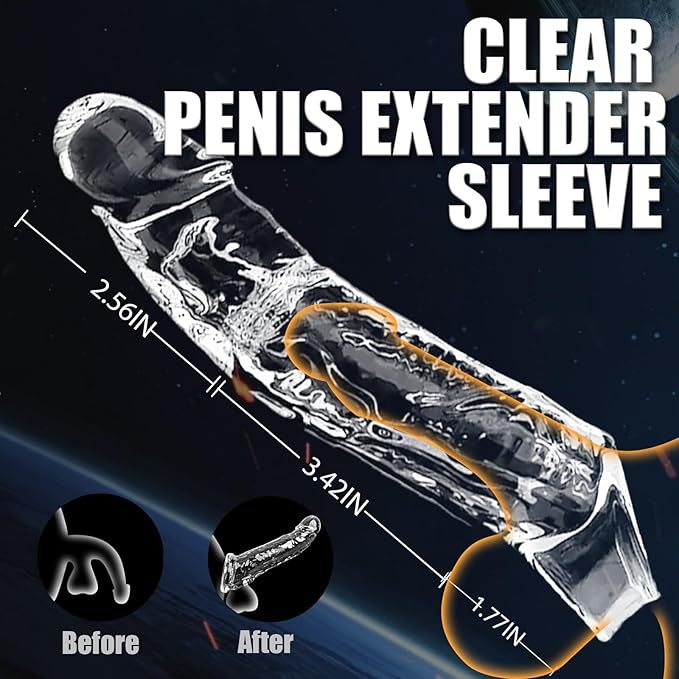 TPE Wolf-Tooth Penis Sleeve, Textured Delay Cover, Manual Adult Toy - Image 2
