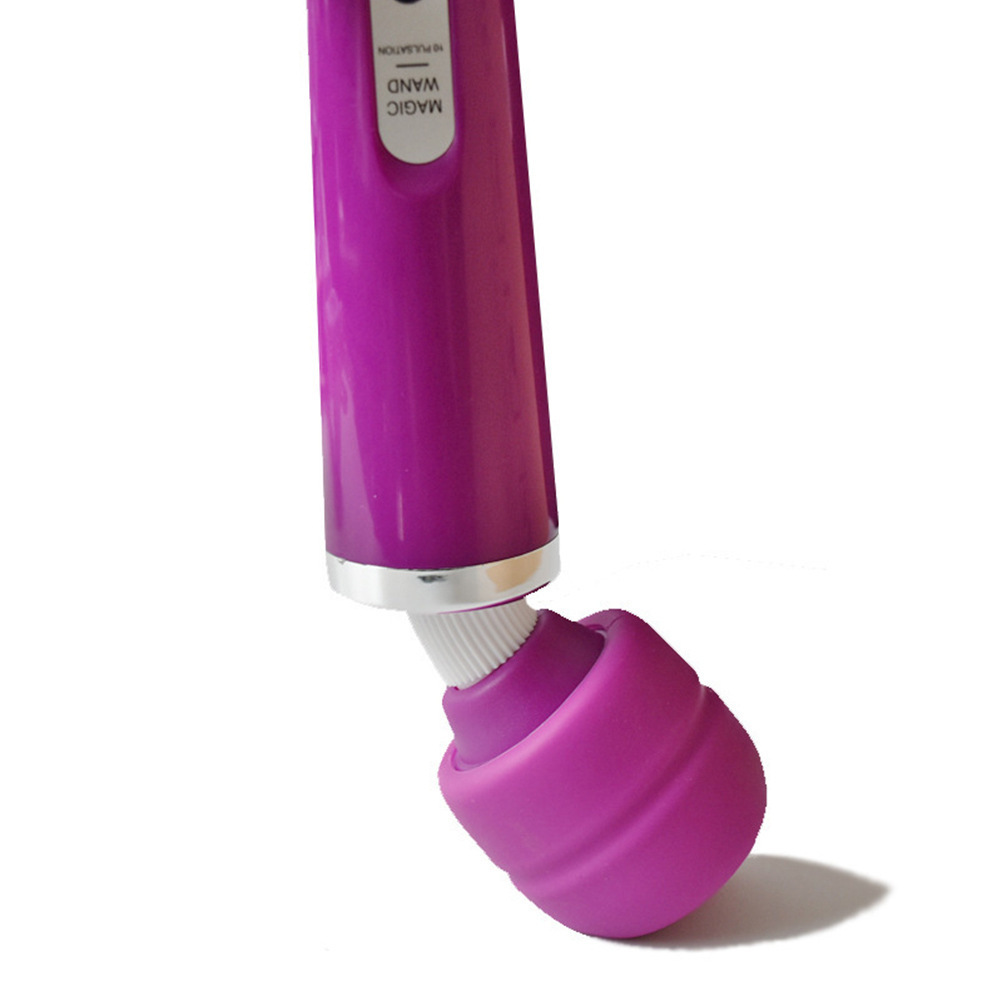 Rechargeable 10-Frequency Wand Massager, Silicone Body, 320mm, Plug-In Charging - Image 2