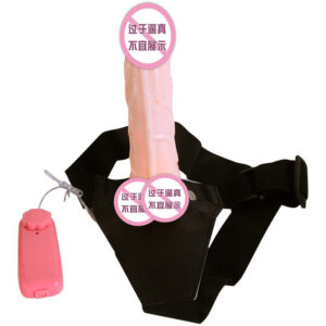 Wearable Dildo Panties with Electric Vibration, TPE Hollow Design, Flesh Tone