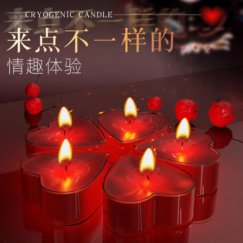 Low-Temperature Massage Candle for Couples, Soy Wax, Red, Adult Sensory Play - Image 4