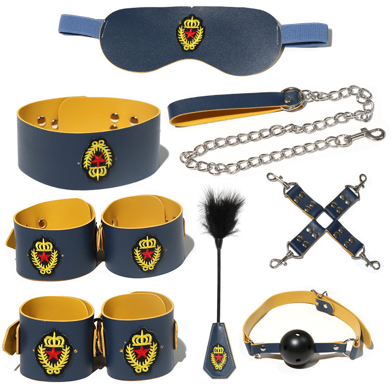8-Piece Bondage Kit with Nipple Clamps, Anal Plug and Handcuffs - Image 4