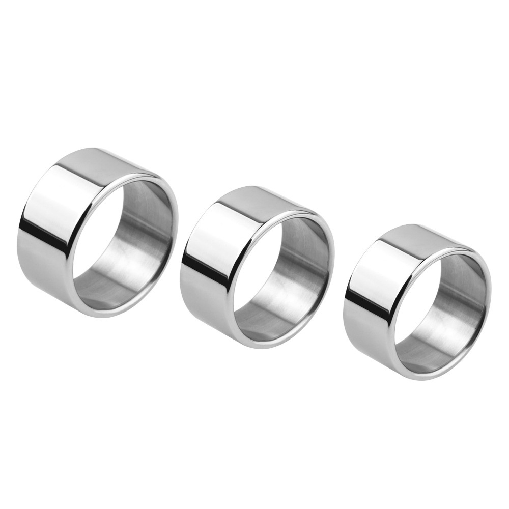 Metal Locking Cock Ring 30mm, Weighted Penis Training Ring, Non-vibrating - Image 3