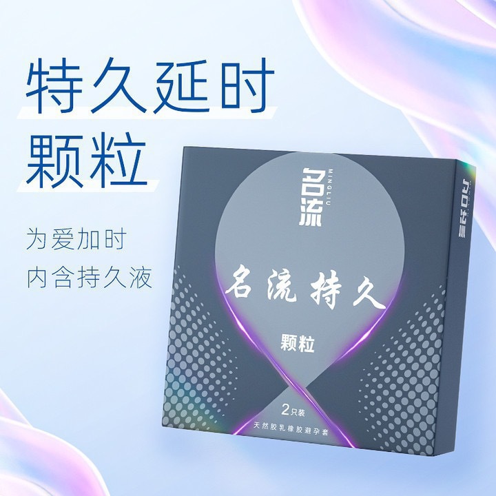 Ultra-Thin Condoms with Particles, 2-Piece Pack, Long-Lasting Fit - Image 3