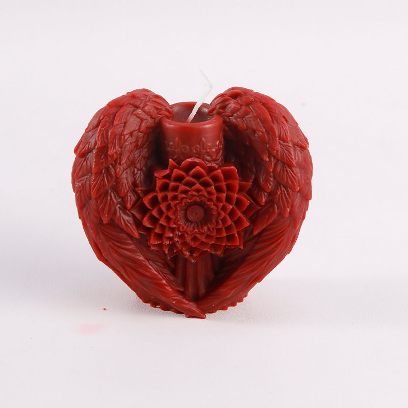 Low-Temperature Soy Wax Massage Candle for Couples, Wine Red, Unscented Aromatherapy - Image 5