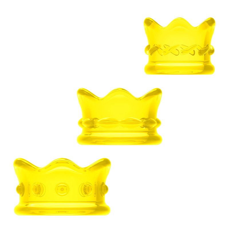 Crown Lock Sperm Ring, TPE Foreskin Barrier Ring, Physical Delay Penis Ring, Yellow - Image 4