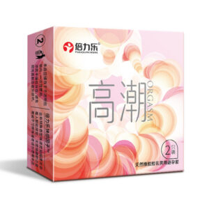 Beilele Orgasm Condoms 2-Pack, Lubricated Ultra-Thin Latex Condoms, Medium