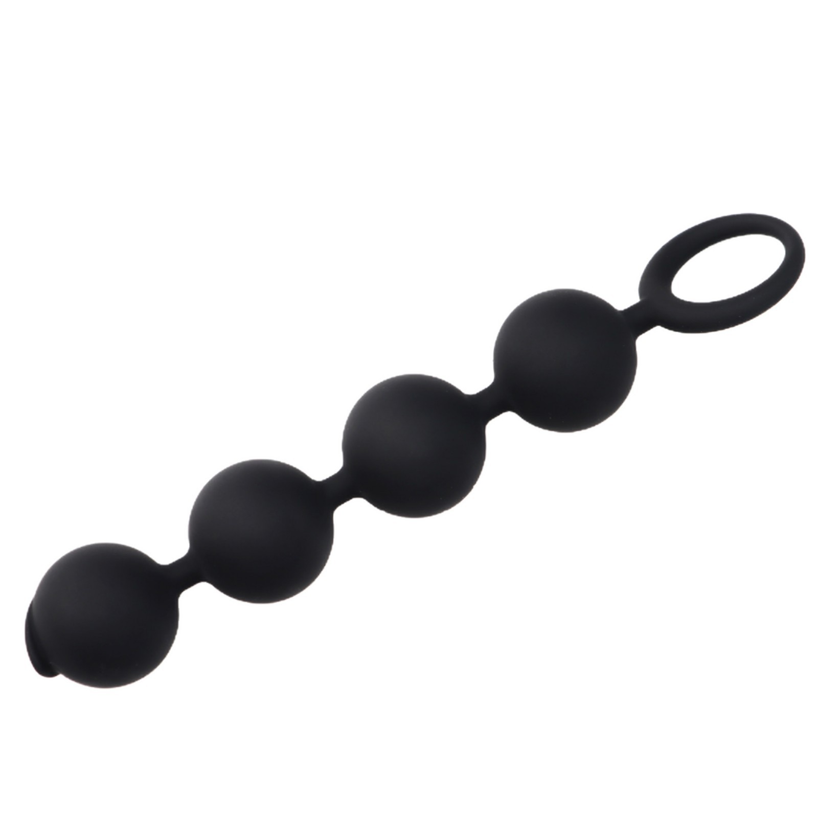 Silicone Anal Plug with Pull Beads, Manual Handle Control, Black Prostate Massage Toy for Men - Image 5