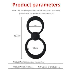 Silicone Figure-8 Penis Sleeve and Egg Ring, Delay Ejaculation Device, Red