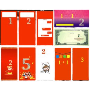 After-Sales Service Card Set, Red Paper Postcards, Folded Scratch Cards, 5-Pack