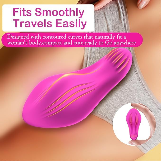 Wearable Vibrating Egg with Remote Control, Multi-Frequency Clitoral and G-Spot Stimulation, Rose Red Silicone - Image 2