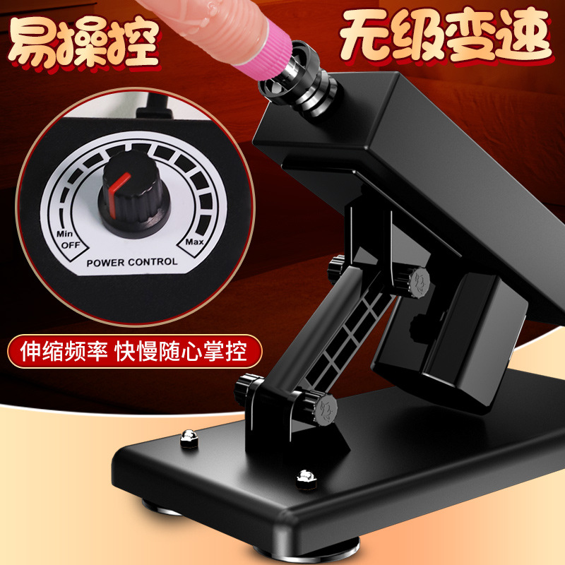 Electric Retractable Gun-Shaped Dildo, PVC Adult Toy with Manual Knob Control, Black - Image 3