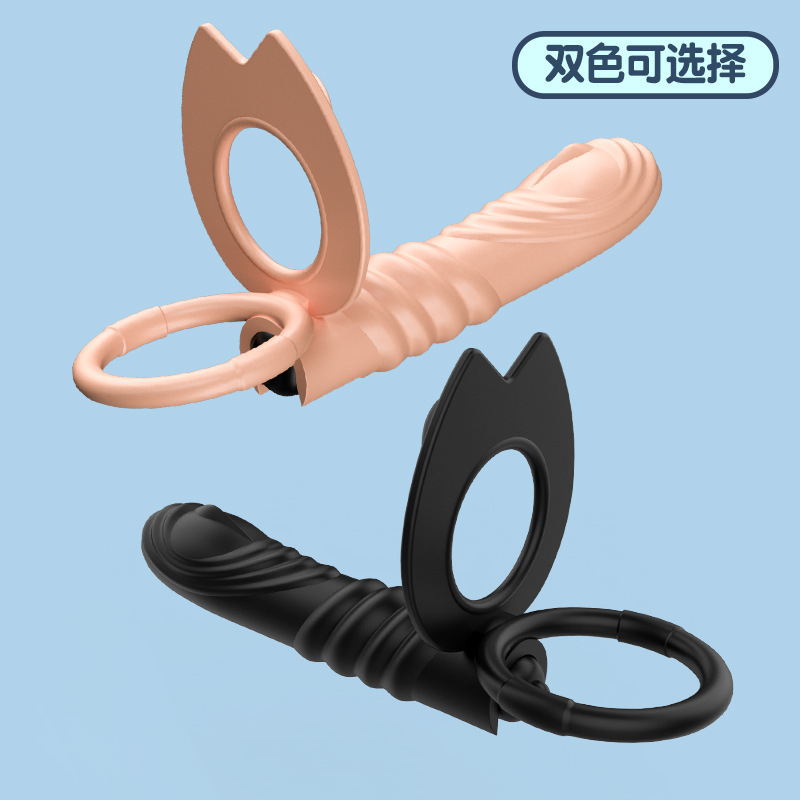 Vibrating Couples Ring in Silicone, Electric Dual-Dragon Design, Adult Wearable Toy - Image 5