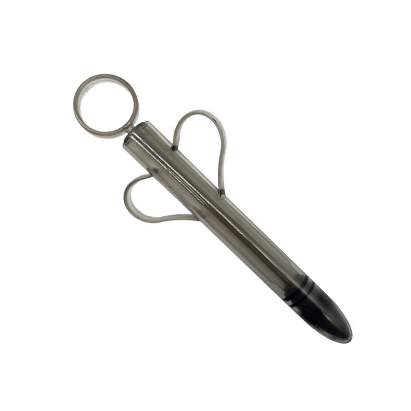 Lube Applicator Syringe, ABS Body with Silicone Tip, Black Adult Toy Accessory - Image 5