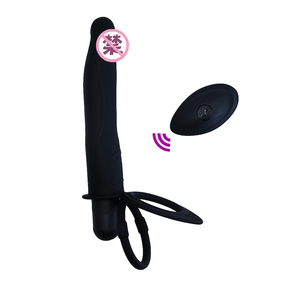 Dual-Ring Silicone Wearable Anal Plug with Remote-Controlled Vibrating Lock Ring - Image 4