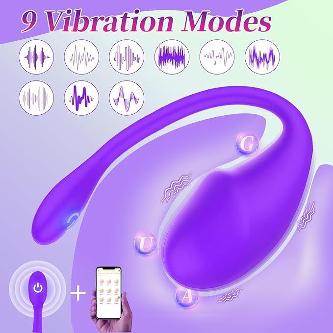 App Remote Control Wearable Vibrator with 10 Frequencies for G-Spot and Clitoral Stimulation - Image 2