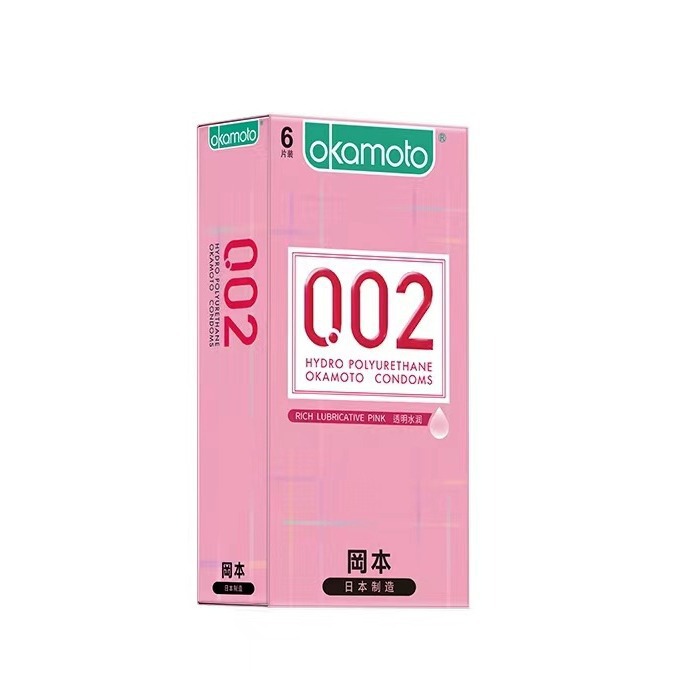 Okamoto 002 Polyurethane Condoms, Transparent, Moisturizing, 6-Pack, Ultra-Thin, Medium - Image 5