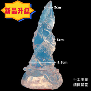 XXL Clear Anal Plug with Suction Cup Base, Ribbed Texture for Beginners