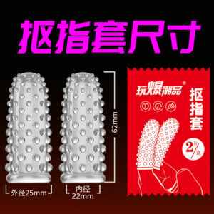 Pleasing Finger Cots, Bagged Wolf Tooth Style, 1000 Pieces per Box, TPE, Transparent
