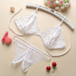 Lace Panties One-Size White Costume Underwear for Women