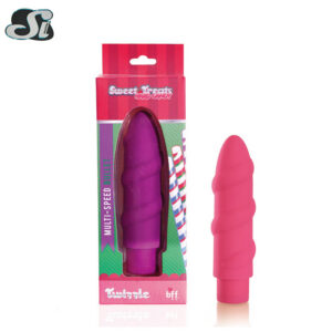 Silent Rechargeable Vibration Wand for Women, Purple Silicone Massage Stick