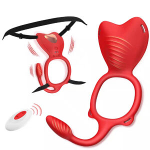 Remote-Control Wearable Prostate Massager with App & Remote, Silicone, Red