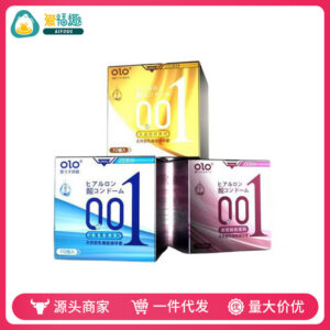 Olo Condoms New Version 001 Moisturizing Thin 10-Pack Latex Condoms with Hyaluronic Acid