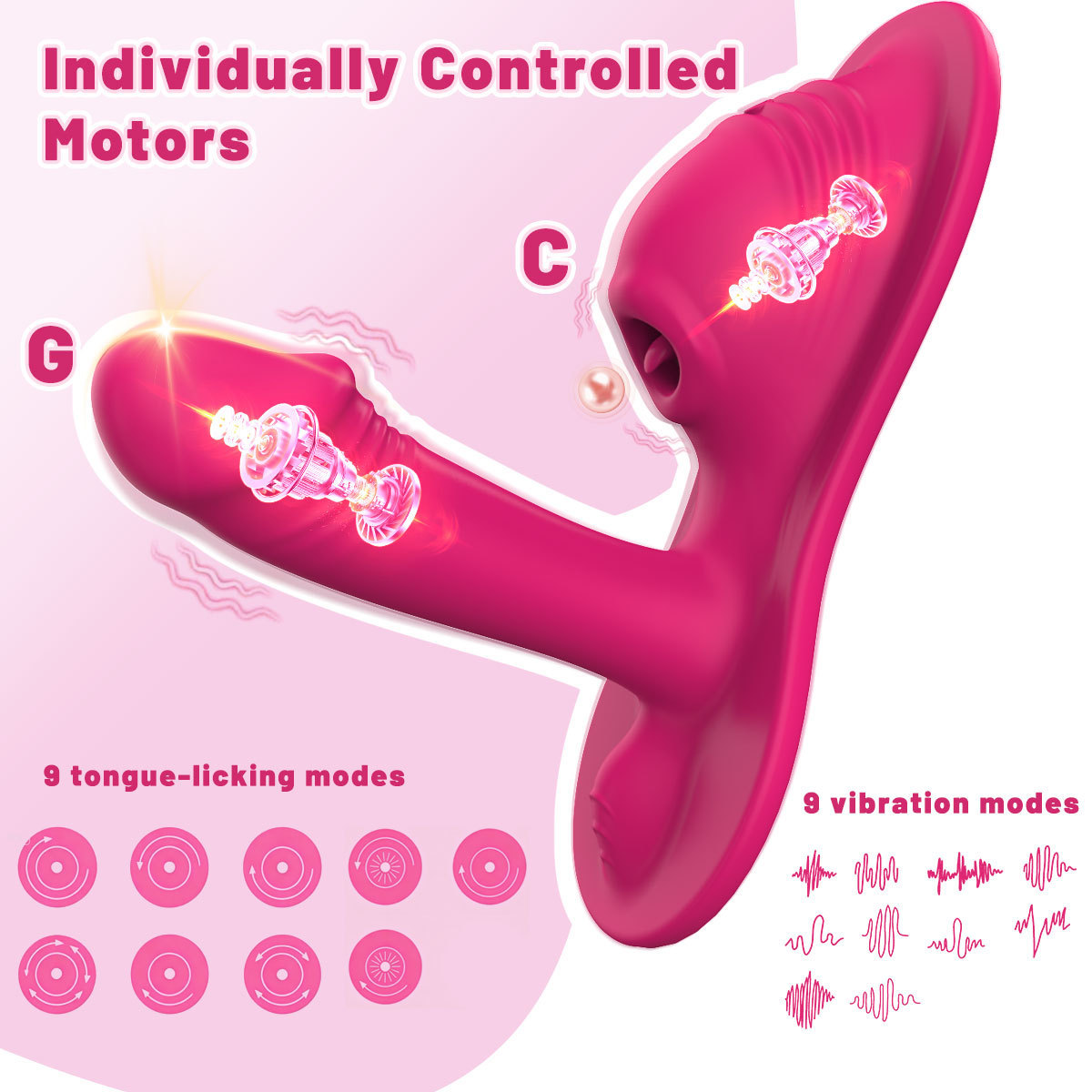 App Remote Control Vibrating Anal Plug with Suction and Tongue-Like Motion - Image 4