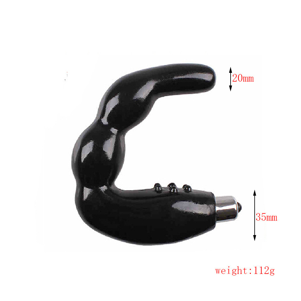C-Type Electric Prostate Massager with Silicone Beads, ABS Anal Plug Vibrator - Image 4