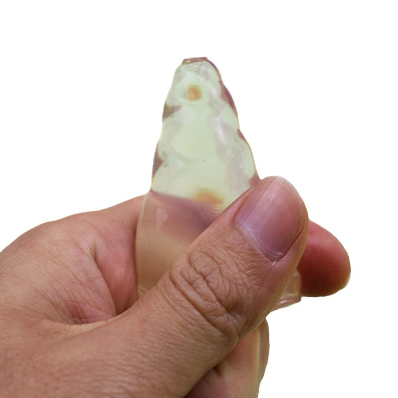Spiral Jelly Anal Plug, Transparent Flexible Tapered Tip, 5 cm - Image 5
