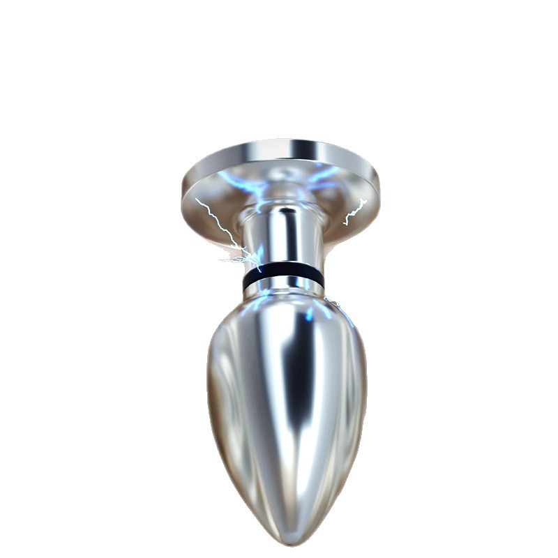 Mystery Lady Metal Electric Shock Anal Plug, Silver, Unisex Adult Anal Training Device - Image 5