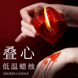 Low-Temperature Massage Candle in Black with Gold Accent, Soy Wax for Couples