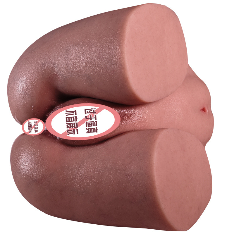 Silicone Male Masturbator with Large Hip Design, Manual Adult Toy, Skin Tone - Image 5