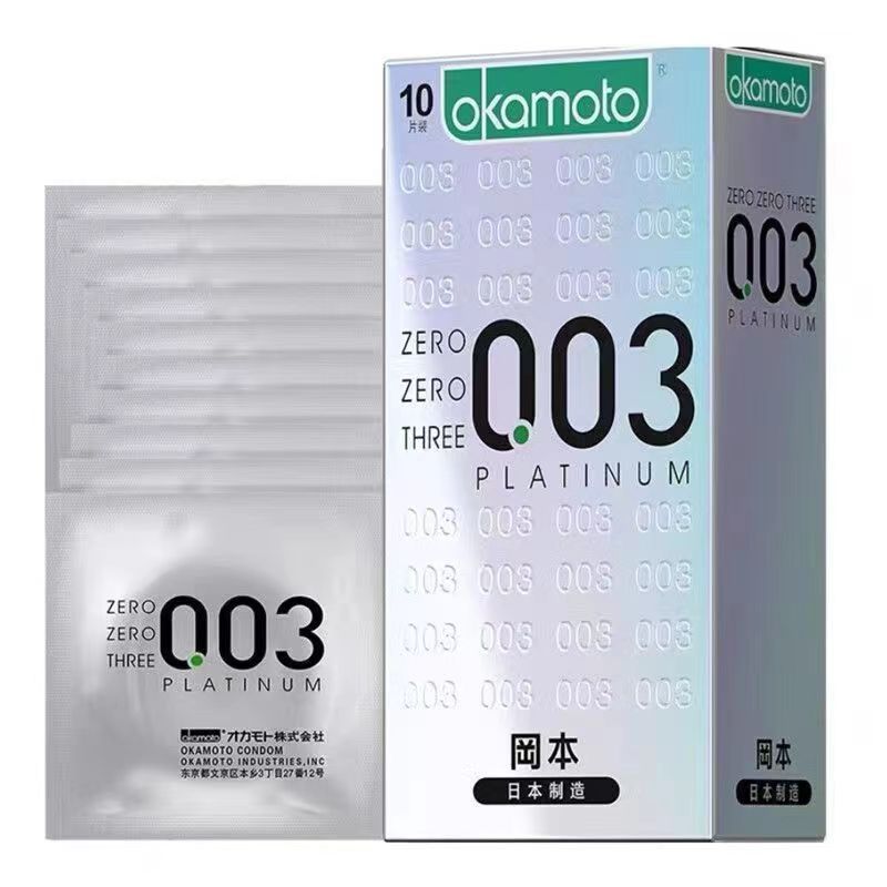 Okamoto 003 Platinum Lubricated Ultra-Thin Condoms, 10-Pack, Medium, Transparent - Image 4