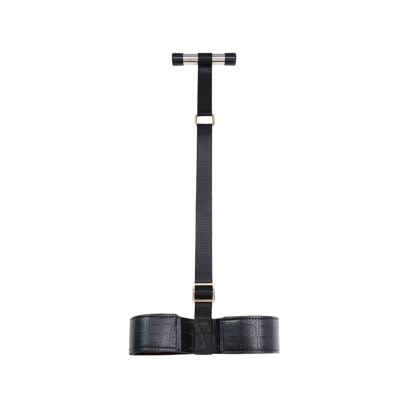 Door-Mounted Bondage Restraint Set, Compact PU & Webbing, Black - Image 5