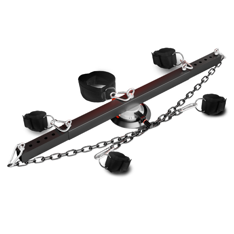 SM Bondage Handcuff Set with Adjustable Restraint Frame, Black Adult Couple Kit - Image 5