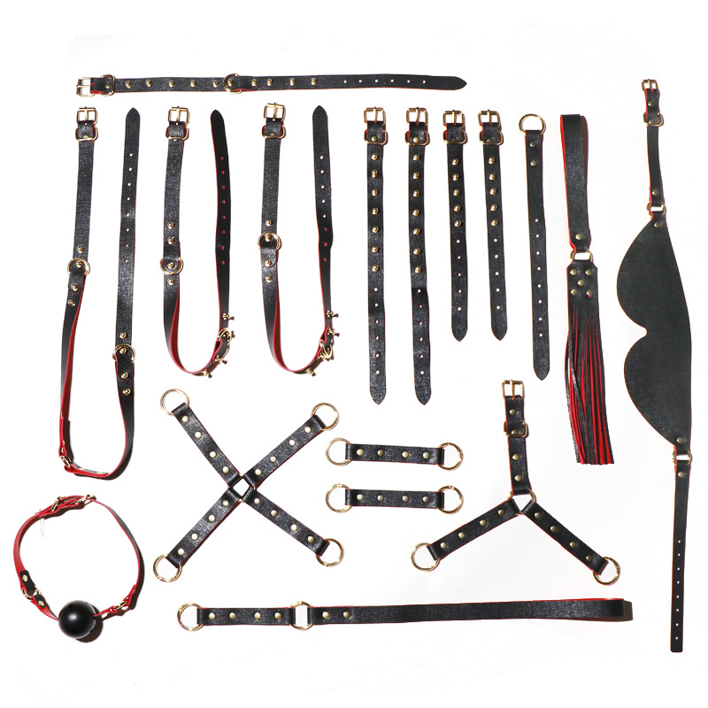 SM Waist Restraint Set with Leather and Metal Bondage Accessories for Couples - Image 4