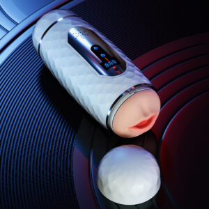 Double-Head Counting Male Masturbator Cup, TPE, Vibrating, 22 cm, Adult Male