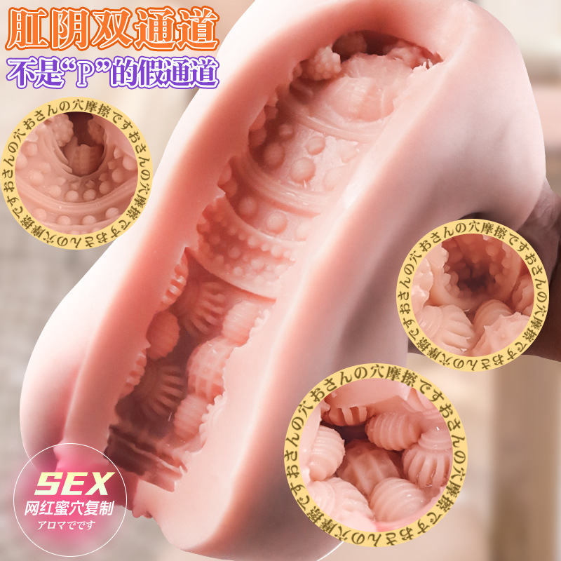 Jiuai Liquid Silicone Male Masturbator Realistic Vaginal Buttocks Half-Body Mold - Image 4