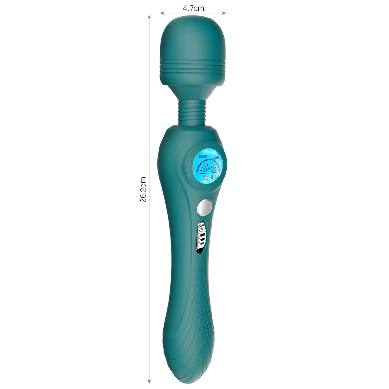 Jiuai AV Vibrating Wand Massager, One-Button Control, ABS Body, Dark Green - Image 5